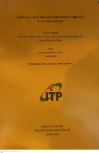 Image of Pengaruh Penambahan Pasir Zeolit Terhadap Kuat Tekan Beton
