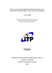 Image of PERANCANGAN MULTIMEDIA INTERAKTIF PADA MATAPELAJARAN MATEMATIKA UNTUK ANAK TUNAGRAHITA