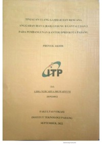 Image of Tinjauan ulang gambar dan rencana anggaran biaya (RAB) gedung b lantai 2 dan 3 pada pembangunan kantor DPRD kota padang