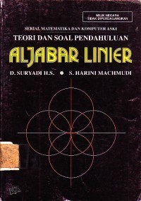 Image of Teori Dan Soal Pendahuluan Aljabar Linear