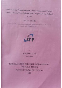 Image of Studi analisa pengaruh Desain 2 lapis kumparan 5 Medan fluks terhadap torsi mekanik dan kecepatan motor induksi 3-fasa
