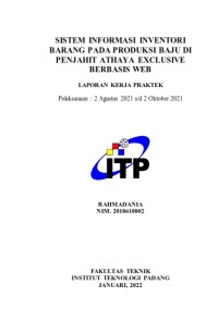 Image of Sistem Informasi Inventori Barang pada Produksi Baju di Penjahit Athaya Exclusive Berbasis Web