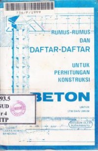 Image of Rumus-Rumus dan Daftar-Daftar untuk Perhitungan Konstruksi Beton