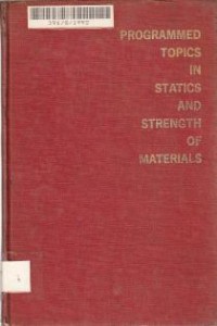 Image of Programmed Topics in Statics and Strength of Materials