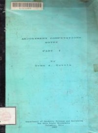Image of Adjustment Computations Notes Part 1