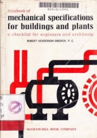 Image of Handbook of Mechanical Specifications for Building and Plants : a Sheslist for engineers and architecs