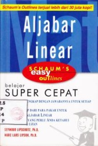 Image of Aljabar Linear: Schaum's easy outlines