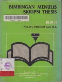 Image of Bimbingan Menulis Skripsi Thesis, Jilid II