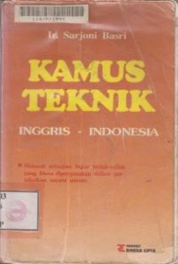 Image of Kamus Teknik : Inggris - Indonesia