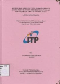 Image of Konfigurasi Wireless Cisco WAP4410N sebagai Access Point di Institut Pemerintahan dalam Negeri (IPDN) Kampus Sumatera Barat