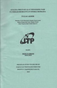 Image of Analisa Prestasi Alat Pengering Padi Fluidisasi Berbantuan Energi Biomassa