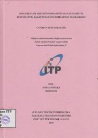 Image of Implementasi Sistem Informasi Pelayanan Statistik Terpadu (PST) Badan Pusat Statistik (BPS) Suamtera Barat