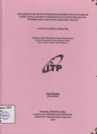 Image of Implementasi Sistem Informasi Pembangunan Daerah (Simbangda) di Dinas Perhubungan Komunikasi dan Informatika Provinsi Sumatera Barat