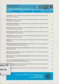 Image of Jurnal Nasional Teknik Elektro dan Teknologi Informasi Vol. 3 No. 2
