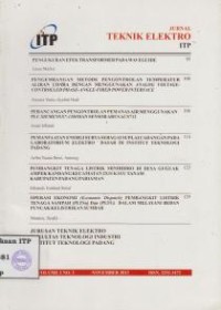 Image of Jurnal Teknik Elektro Vol. 2 No. 3