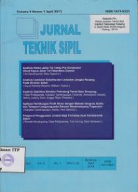 Image of Jurnal Teknik Sipil Vo. 9 No. 1