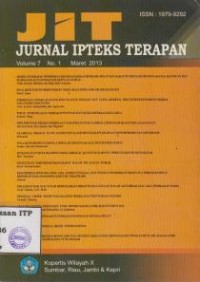 Image of JIT Jurnal Ipteks Terapan Vol. 7 No. 1