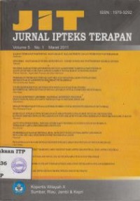 Image of JIT Jurnal Ipteks Terapan Vol. 5 No. 1