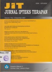 Image of JIT Jurnal Ipteks Terapan Vol. 1 No. 3