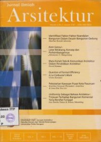 Image of Jurnal Ilmiah Arsitektur Vol. 4 No. 1