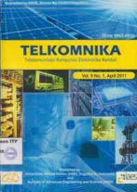 Image of TELKOMNIKA telekomunikasi Komputasi Elektronika Kendali Vol. 9 No. 1