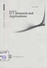 Image of Journal of ICT Research and Applications Vo. 7 No. 2