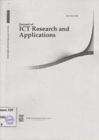 Image of Journal of ICT Research and Applications Vo. 7 No. 3