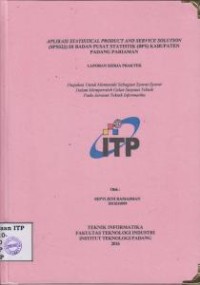 Image of Aplikasi Statistical Product and Service Solution (SPSS22) di Badan Pusat Statistik (BPS) Kabupaten Padang Pariaman