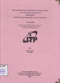 Image of Rekayasa Perangkat Lunak Penilaian Kinerja Dosen Pada Proses Belajar Mengajar Berbasis Web (studi kasus: Badan Penjamin Mutu Internal - ITP (BPMI-ITP)