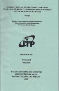 Image of Analisa Prestasi dan Ekonomi Pengering Pompa Kalor Berenergi Hybrid Untuk Mengeringkan Padi