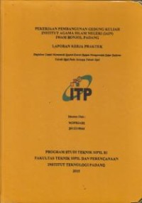 Image of Pekerjaan Pembangunan Gedung Kuliah Institut Agama Islam Negeri (IAIN) Imam Bonjol Padang