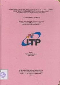 Image of Implementasi Surat Perintah Perjalanan Dinas (SPPD) Online Dinas Perhubungan Komunikasi dan Informatika Kabupaten Sijunjung