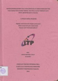 Image of Sistem Informasi Rencana Umum Pengadaan (Sirup) Berbasis Web Pada Badan Penanaman Modal dan Pelayanan Terpadu Satu Pintu (BPMPTPS) Kota Padang