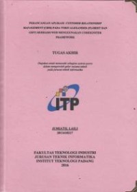 Image of Perancangan Aplikasi Customer Relationship Management (CRM) pada Toko Alexander (Florist dan Gift) Berbasis Web Menggunakan Codeigniter Framework