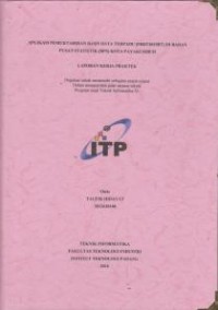 Image of Aplikasi Pemuktahiran Basis Data Terpadu (PBDT2015RT) di Badan Pusat Statistik (BPS) Kota Payakumbuh