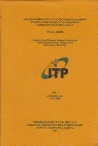 Image of Analisis Curahan Hujan Untuk Pendugaan Debit Puncak Pada Das Batang Kenaikan Kabupaten Pasaman Barat