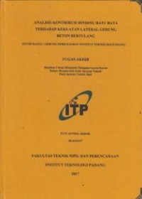 Image of Analisis Kontribusi Dinding Batu Bata Terhadap Kekuatan Lateral Gedung Beton Bertulang
