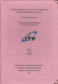 Image of Sistem Pencarian Data Pengguna Pasport di Kantor Imigrasi Kelas 1 Padang
