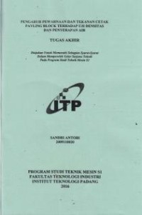 Image of Pengaruh Pewarnaan dan Tekanan Cetak Pavling Block Terhadap Uji Densitas dan Penyerapan Air