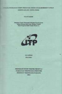 Image of Analisa Penekanan Screw Press pada Mesin Cetak Biobriket Tandan Kosong Kelapa Sawit (TKKS)