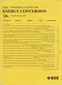 Image of IEEE Transactions on Energy Conversion Vol. 32, No. 3, September 2017