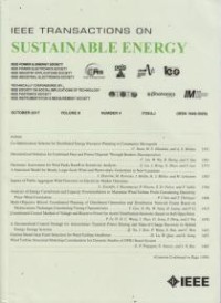 Image of IEEE Transactions on Sustainable Energy Vol. 7, No. 3, July 2016