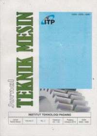 Image of Jurnal Teknik Mesin Vol. 5, NO. 2, Oktober 2015