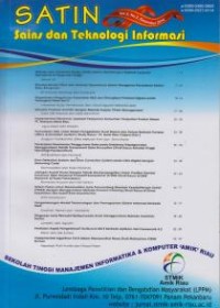 Image of Satin ; Sains dan Teknologi Informasi Vol, 2, No. 2, December 2016