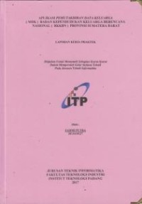 Image of Aplikasi Pemutakhiran data Keluarga (MDK) Badan Kependudukan Keluarga Berencana Nasional (BKKBN) Provinsi Sumatera Barat