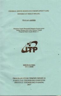 Image of Thermal Shock Resistance Resin Epoxy yang Diperkuat Serat Pinang
