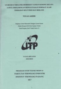 Image of Studi Sifat Mekanik Biobriket Tandan Kosong Kelapa Sawit (TKKS) dengan Menggunakan Perekat Alam Terhadap Sifat Fisis dan Mekanis