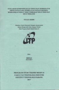 Image of Pengaruh Komposisi Kulit Pinus dan Temperatur Press Panas pada Pembuatan Papan Partikel Berbasiskan Serat TKKS Terhadap Sifat Fisis dan Sifat Mekanis