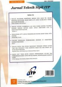 Image of Jurnal Teknik Sipil ITP Vol. 4, No. 2, Juli 2017
