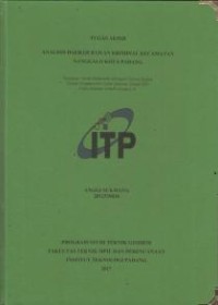 Image of Analisis Daerah Rawan Kriminal Kecamatan Nanggalo Kota Padang